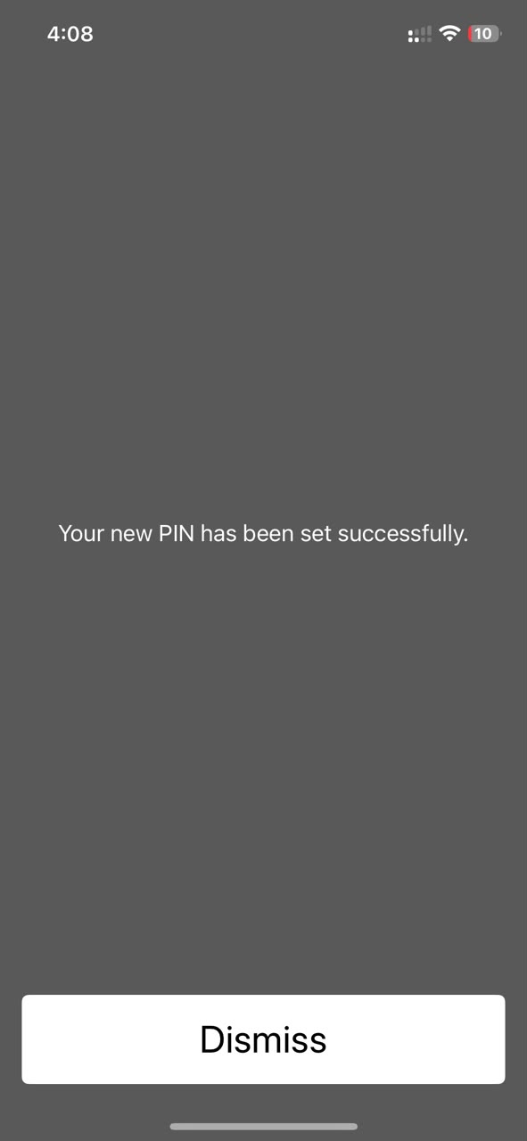 USSD Change MPIN screen