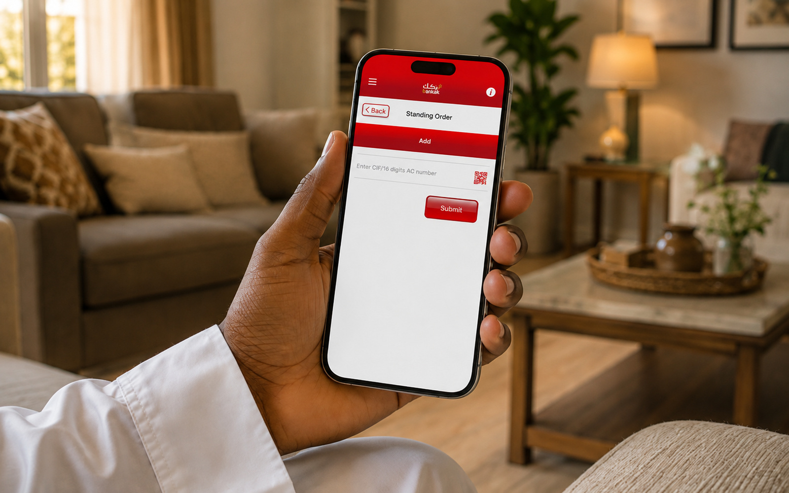Bankak mobile banking standing order service